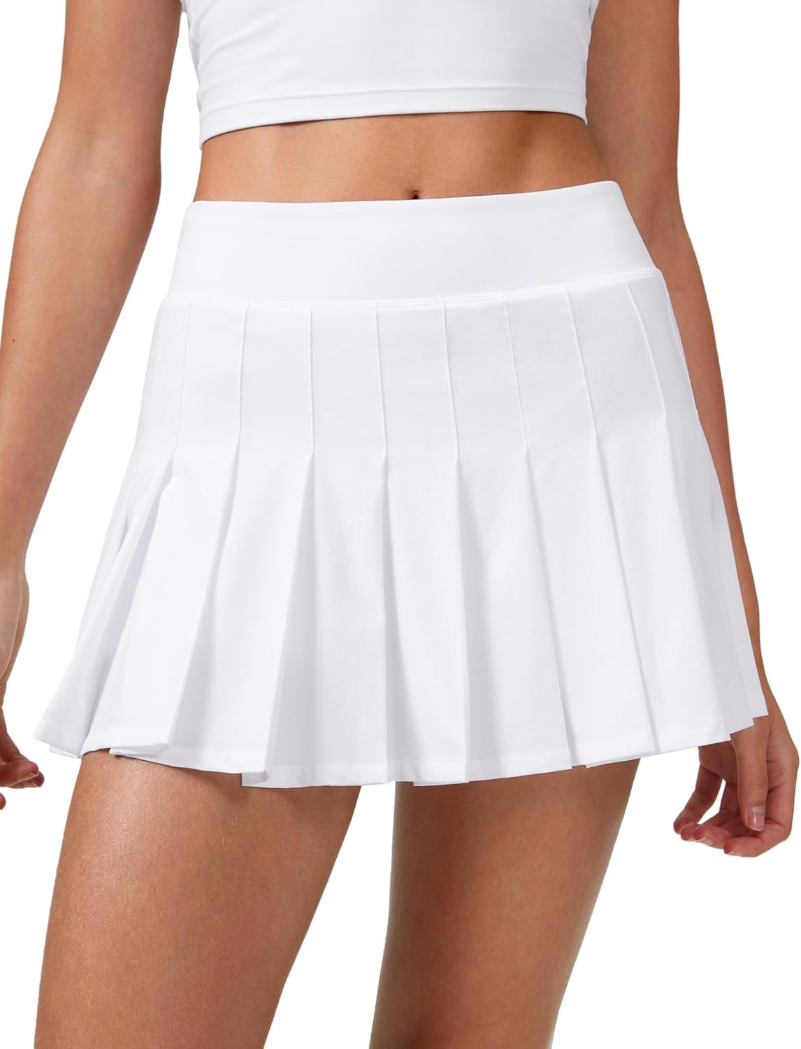 CRZ YOGA Cute Pleated Skirts for Women High Waisted Athletic Wear
