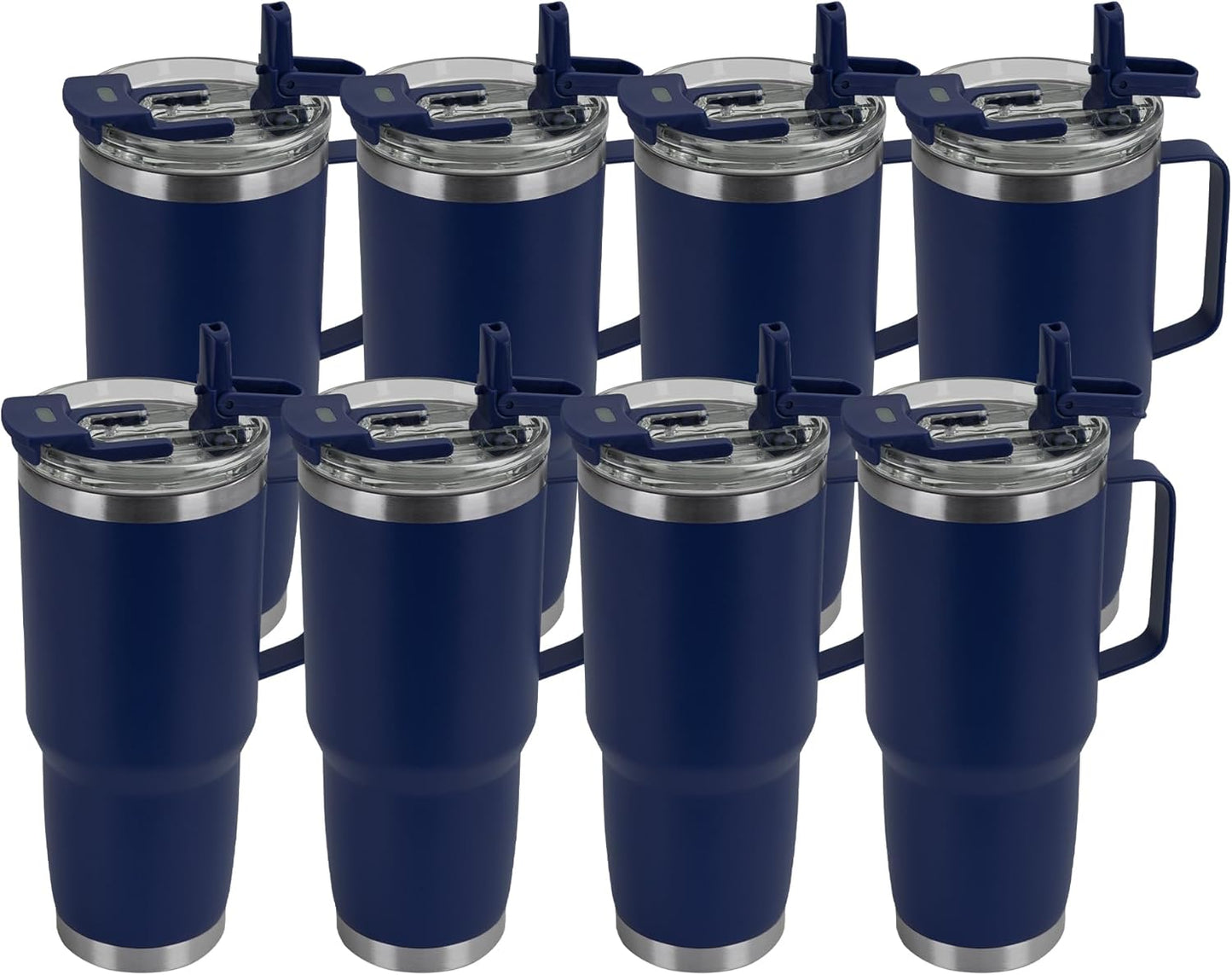 30oz Insulated Travel Coffee Mug Set with Handle for All Drinks