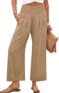 ANRABESS Womens Wide Leg High Waisted Palazzo Pants - Flowy Summer