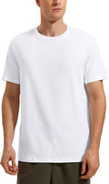 CRZ YOGA Mens Pima Cotton T-Shirts Short Sleeve Crew Neck - Soft