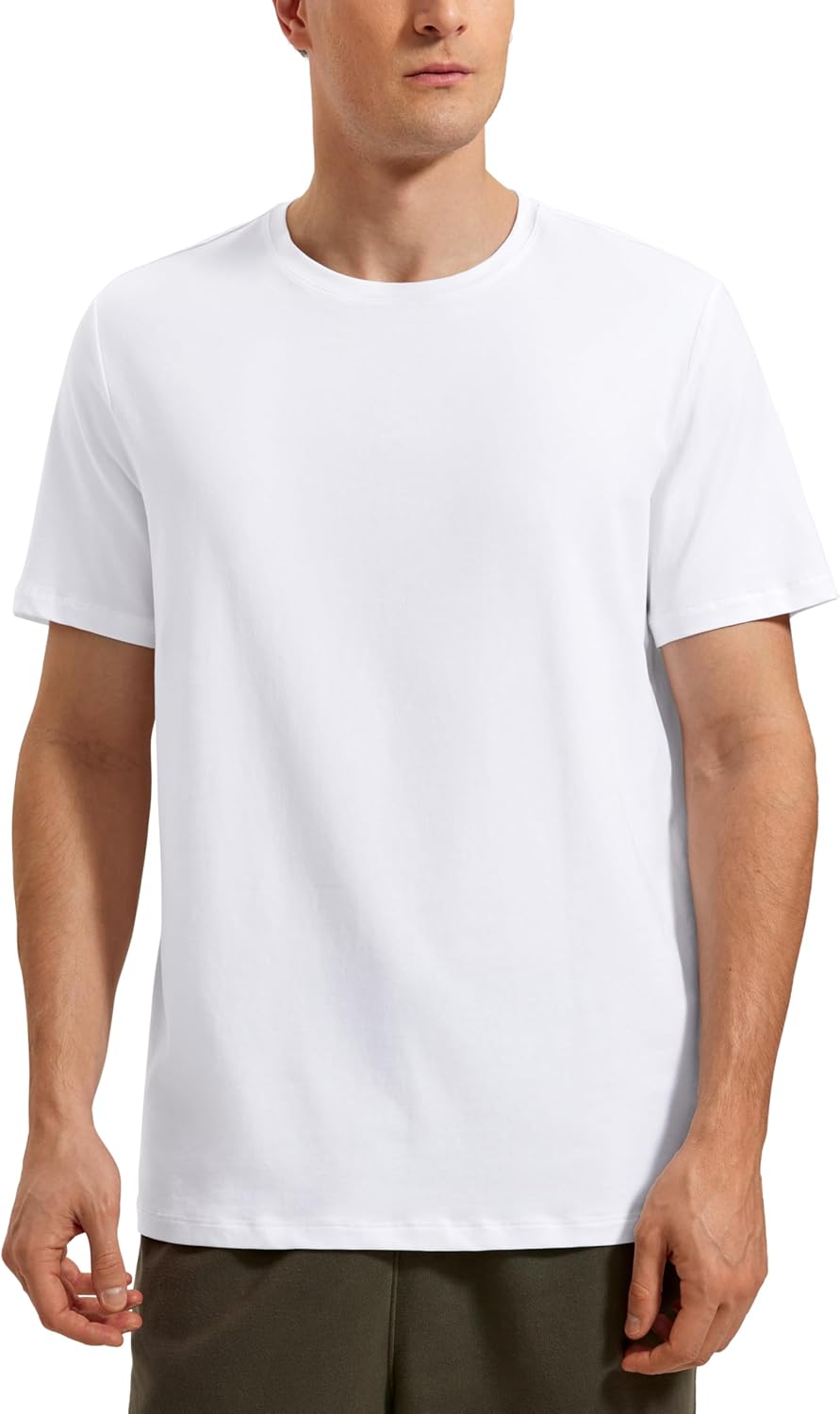 Breathable Men's Pima Cotton Tee by CRZ YOGA