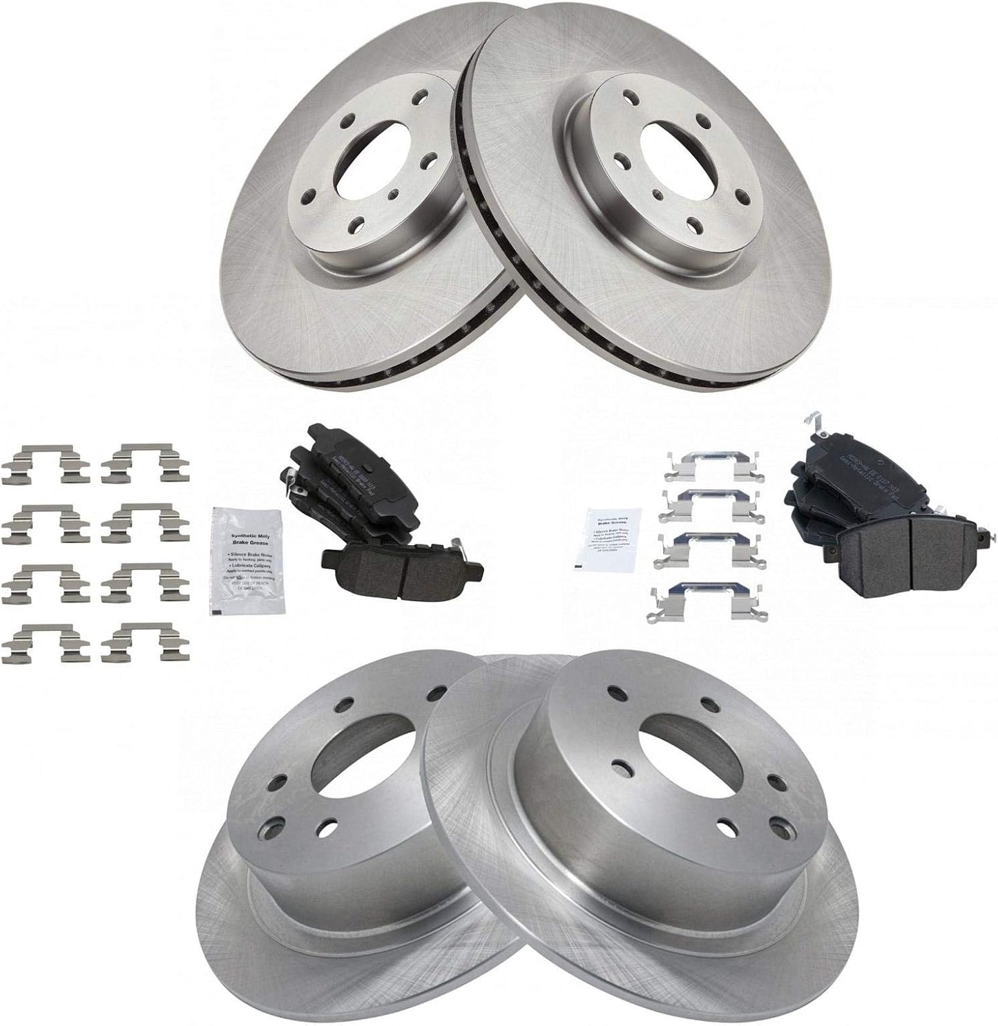 TRQ Brake Pad & Rotor Kit for Nissan Altima and Maxima