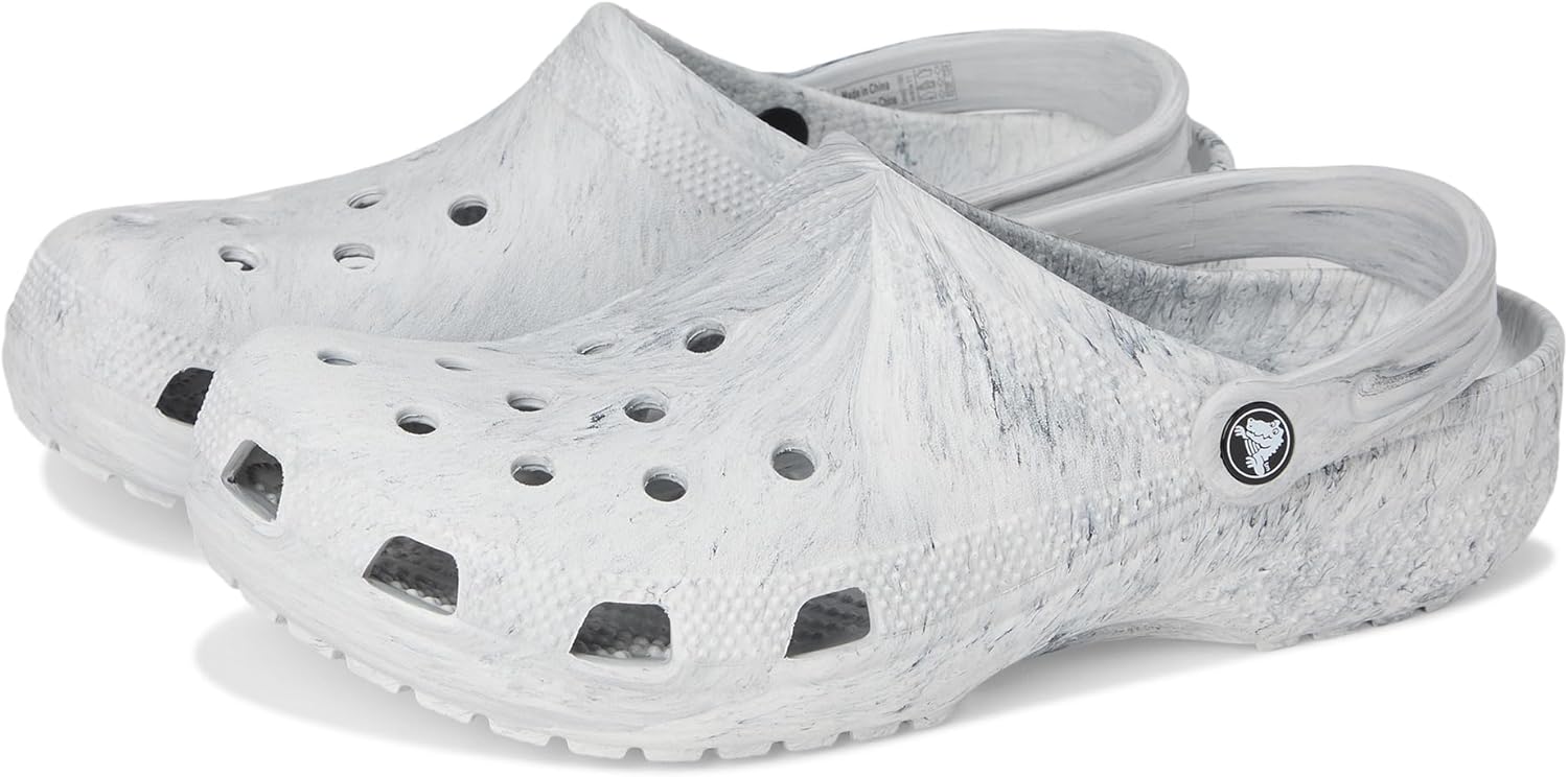 Crocs Classic Marbled Tie-Dye Clogs for Unisex Adults - Unique Style