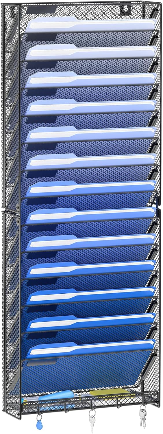 OUTWOLF 15 Tier Wall File Organizer for Office and Home Use