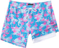 SURF CUZ Mens Swim Trunks with Compression Liner - Quick Dry 5 in keep