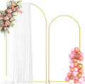 Metal Arch Backdrop Stand 7.2ft + 6ft Gold Wedding Arch - Elegant Duo