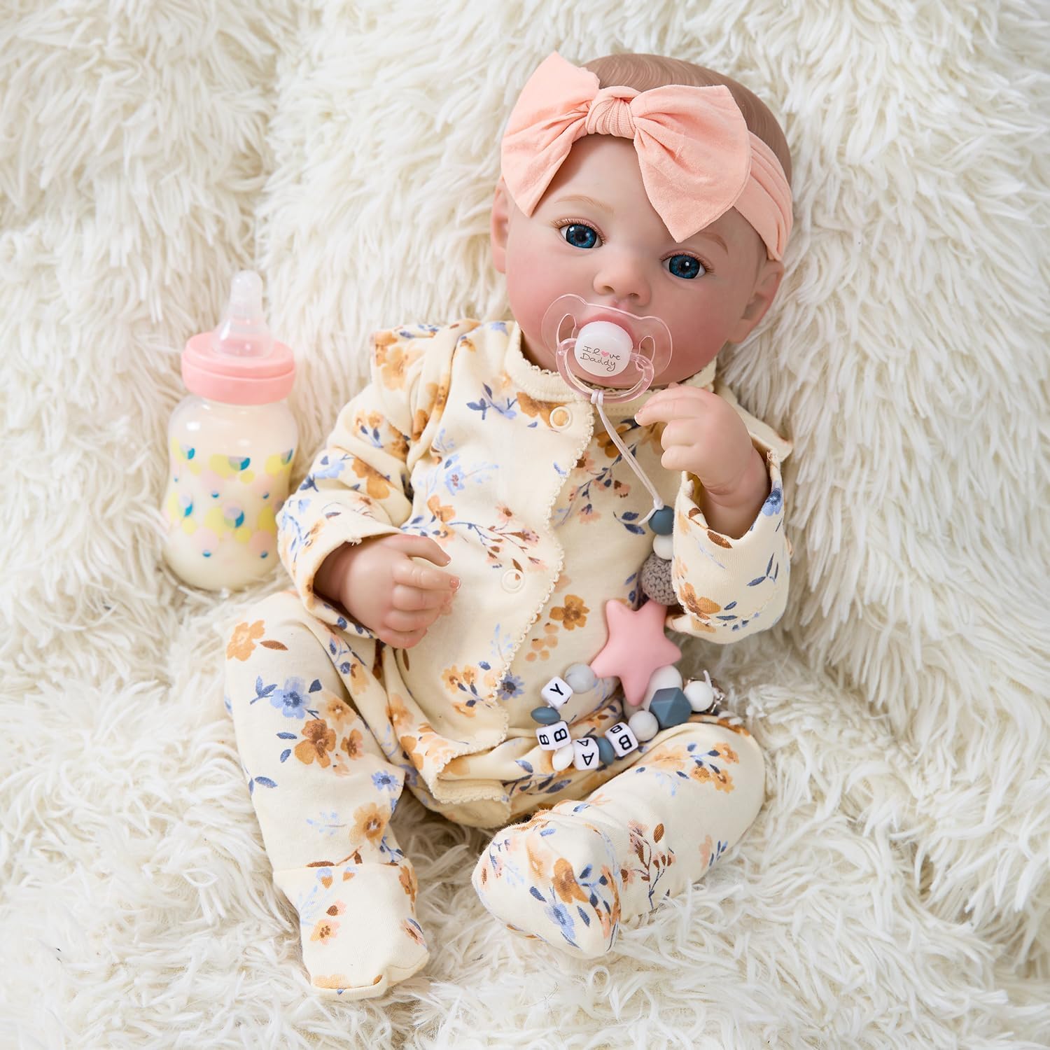 17 Inch Realistic Reborn Baby Girl Doll Zoey for Kids Age 3