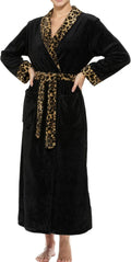 Plush Robe for Women Plus Size - Long Fleece Winter Bath Robe
