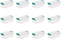 Sterilite 6 Qt Latching Storage Box - Clear Stackable Shoe Bin