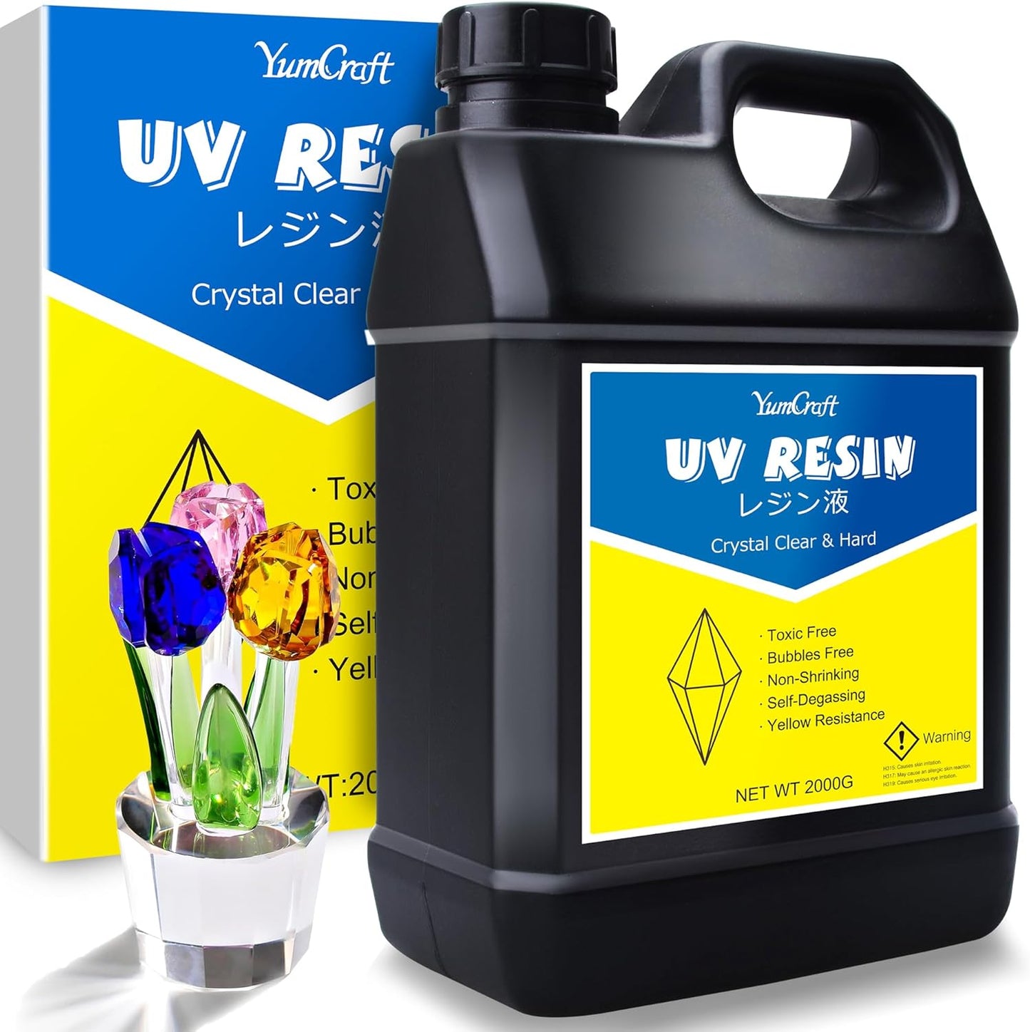 UV Resin - 2000g Crystal Clear Curing Resin for DIY Crafts