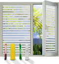 Window Privacy Film with Installation Tools - Stripe Pattern Privacy