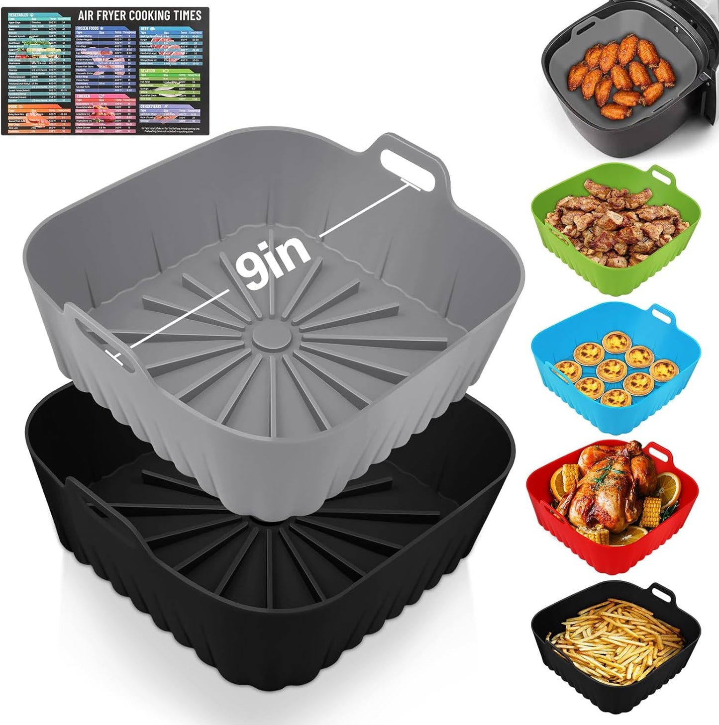 Reusable Silicone Air Fryer Liners - Crispier Results!