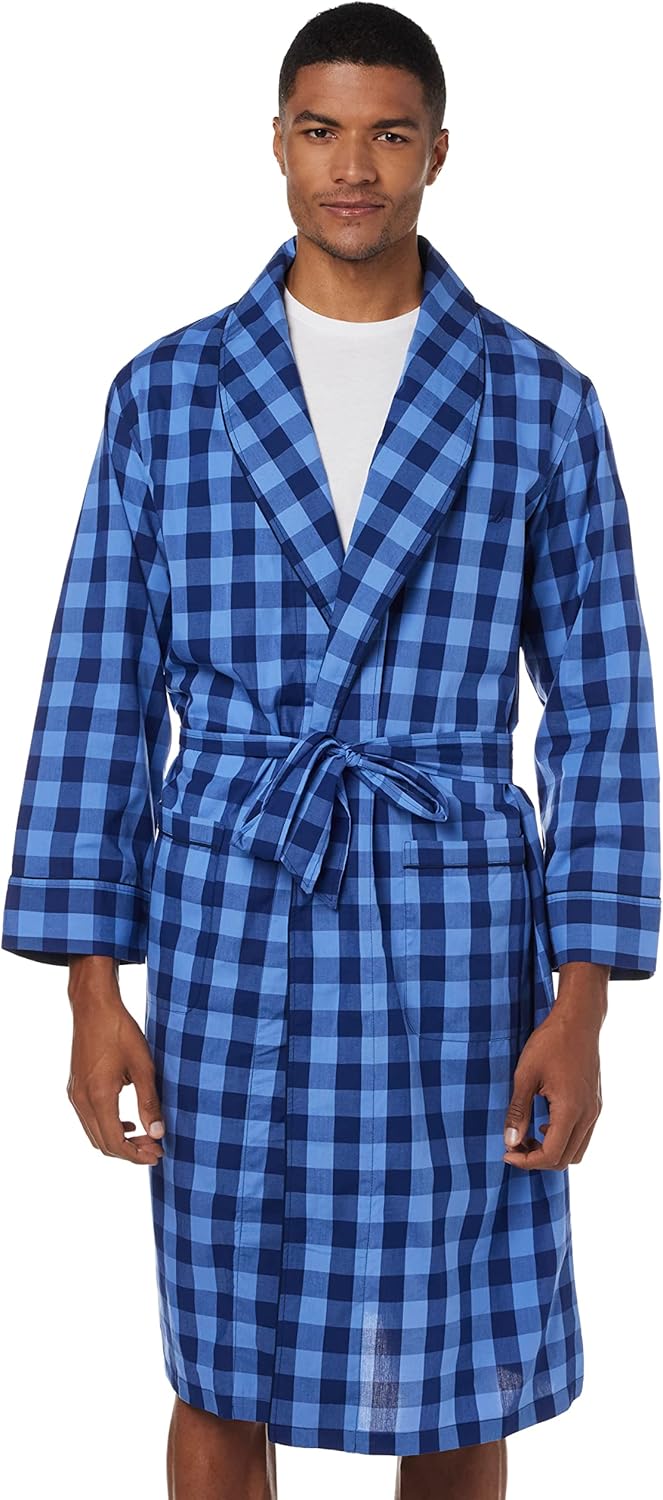 Nautica mens Long Sleeve Lightweight Cotton Woven Robe Review