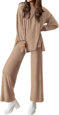 PRETTYGARDEN Womens 2 Piece Lounge Set - Comfortable Travel