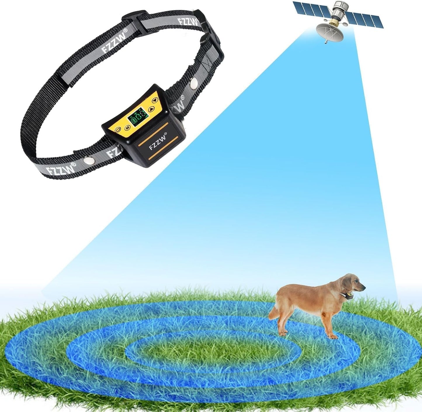 Wireless GPS Dog Fence: Adjustable Containment, Waterproof Receiver