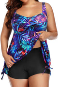 Plus Size Tankini Swimsuit Two Piece Flowy Swimdress (Style TQ58)