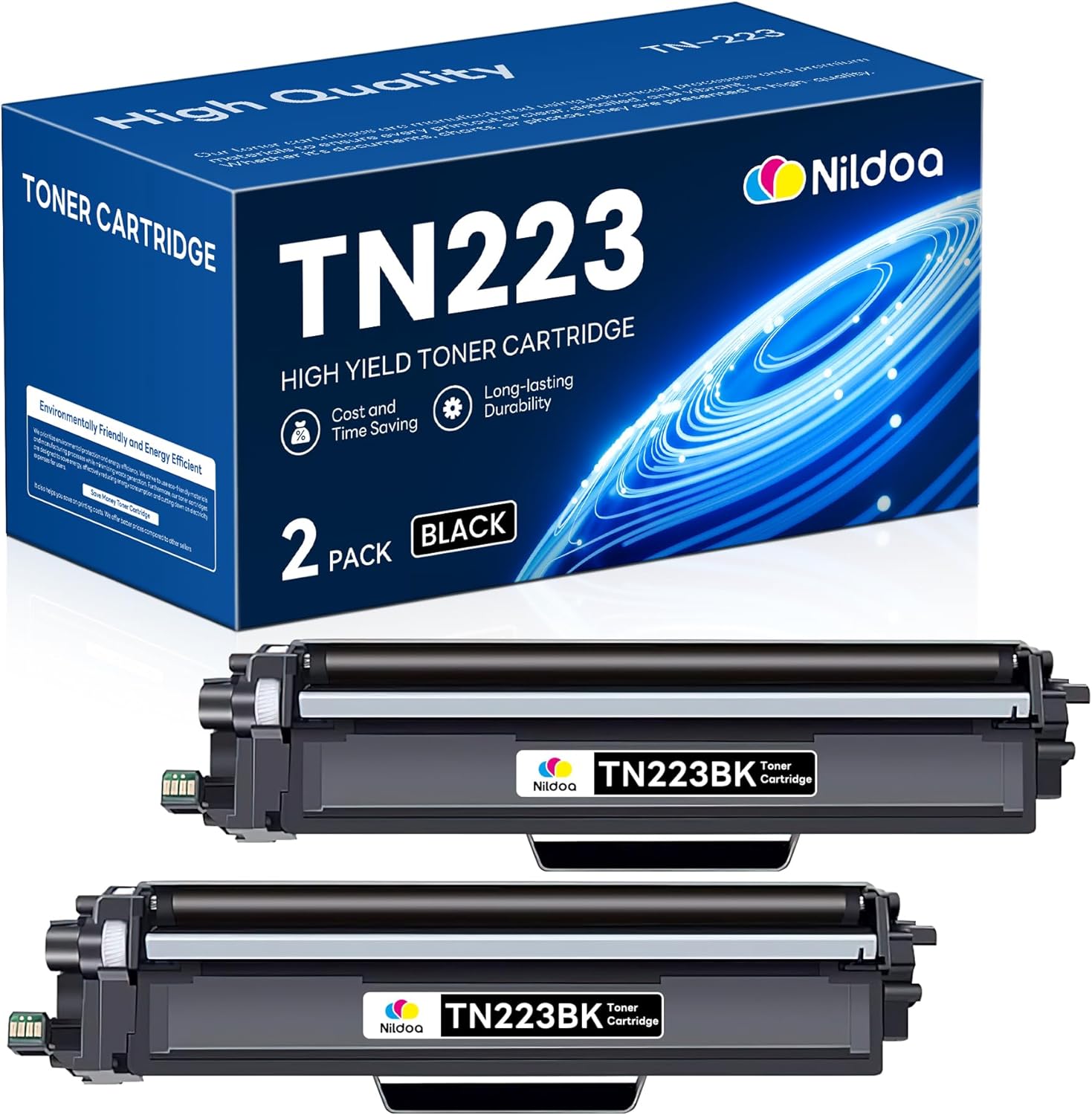 High-Quality Black Toner for Brother Printers - 2 Pack