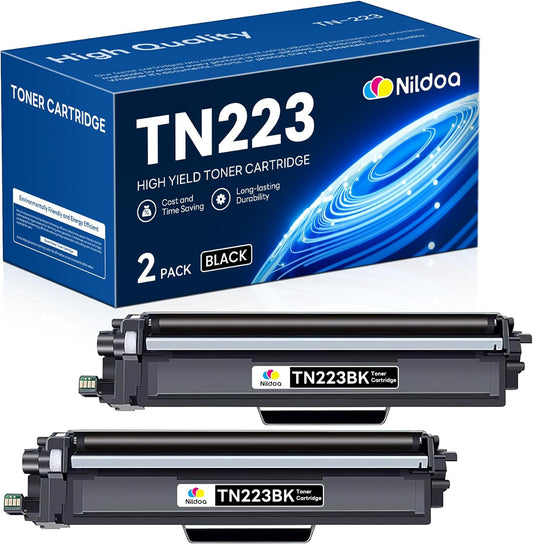 High-Quality Black Toner for Brother Printers - 2 Pack