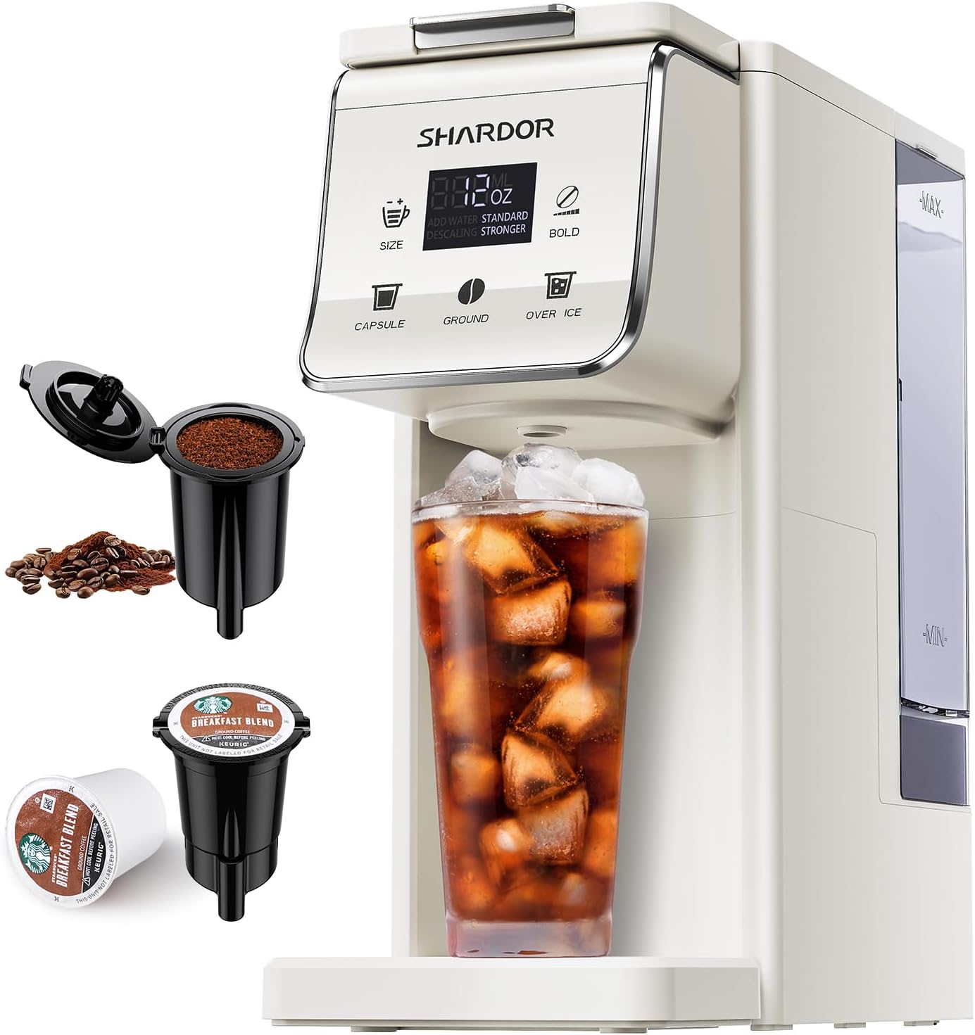 SHARDOR Hot & Iced Coffee Maker: Bold Brews, Versatile Sizes