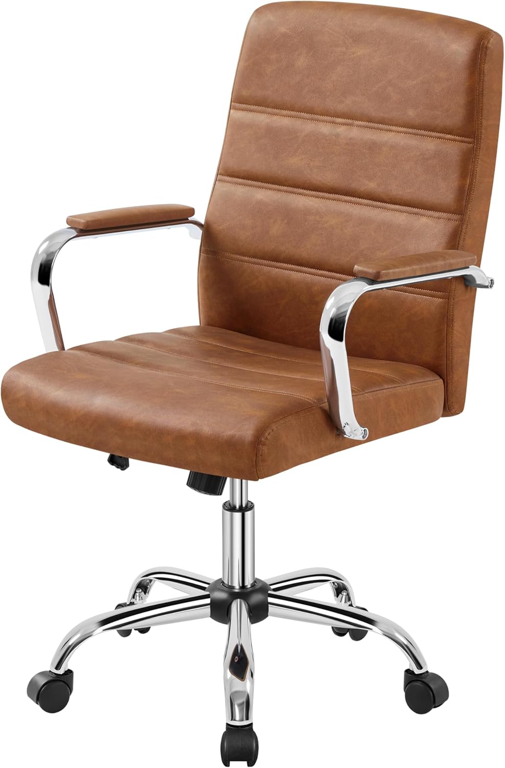 Yaheetech Mid-Back Office Chair with Arms for Comfort and Style