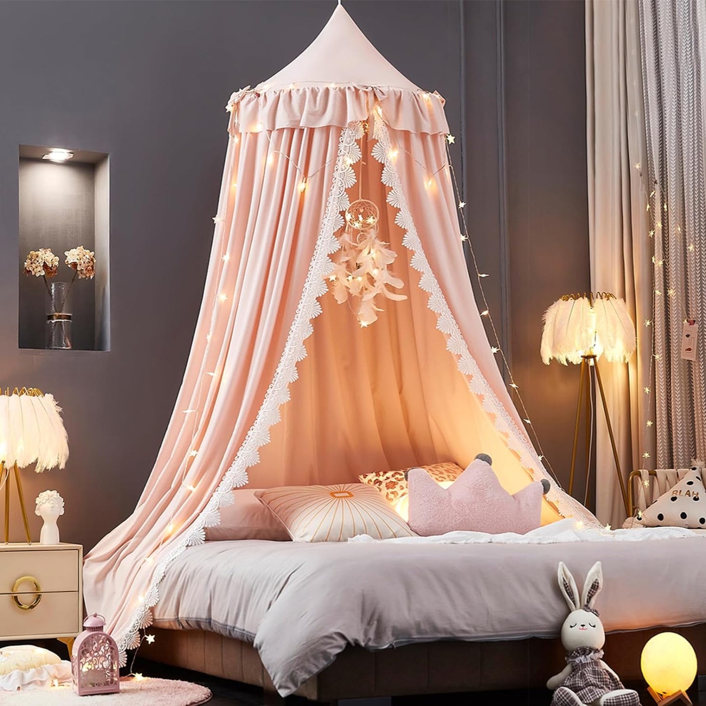 Princess Pink Dream Canopy for Kids Room