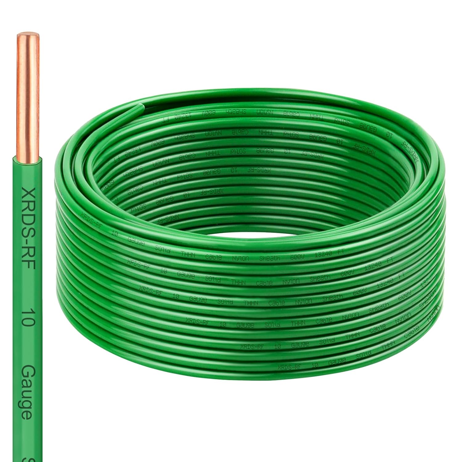 10 AWG THHN Wire 50FT for Grounding and Electrical Wiring