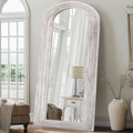 Arched Full Length Mirror with Solid Wood Frame 71x32 - Farmhouse