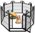 Puppy Playpen 8 Panel 24in Small Dog Fence 15ft Total - Portable Play