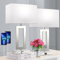 22in Lamps for Bedrooms Set of 2 - Touch Control Bedside Lamps