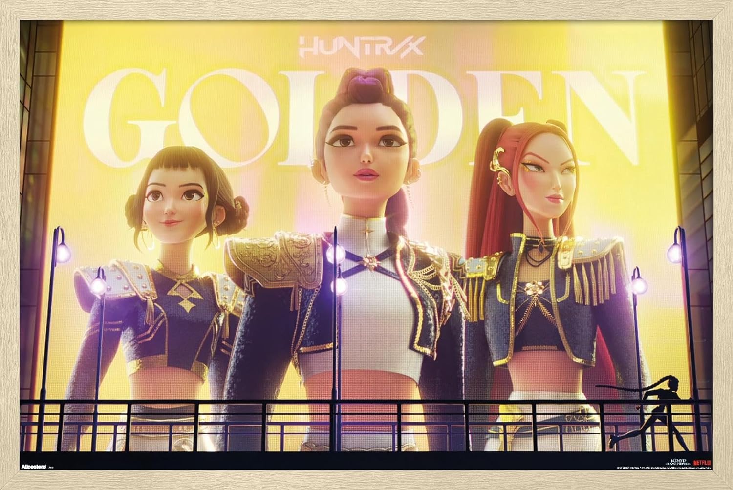 Netflix KPop Demon Hunters 2025 Huntrix Golden Wall Poster