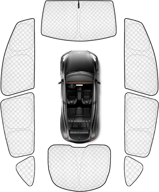 KMF 8pcs Thicken Full Window Sun Shades for Tesla Model Y