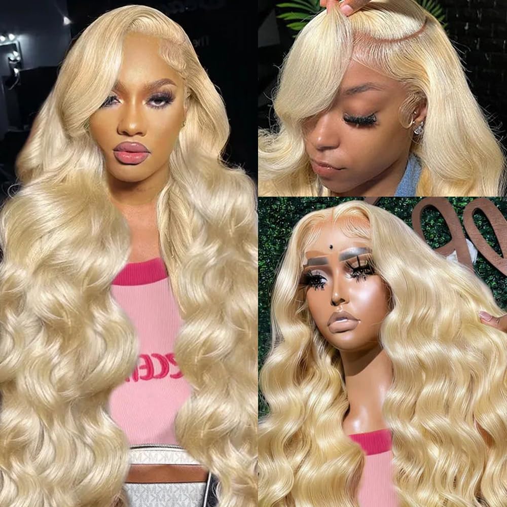 613 Lace Front Wig Human Hair 200 Density Body Wave 30 Inch