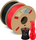 DURAMIC 3D PLA+ Filament 1.75mm 2Kg 2-Pack - Tougher, Jam-Free