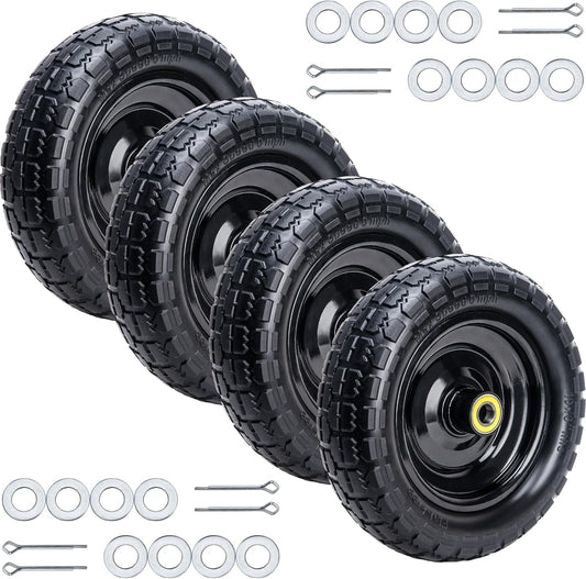 10 In Solid Rubber Tires for Garden Carts and Wheelbarrows