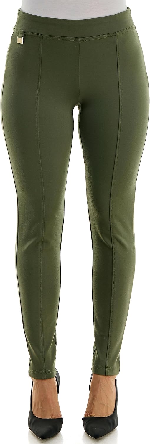 Zac & Rachel Womens Pull on Ankle Pant with Metal Tab Review
