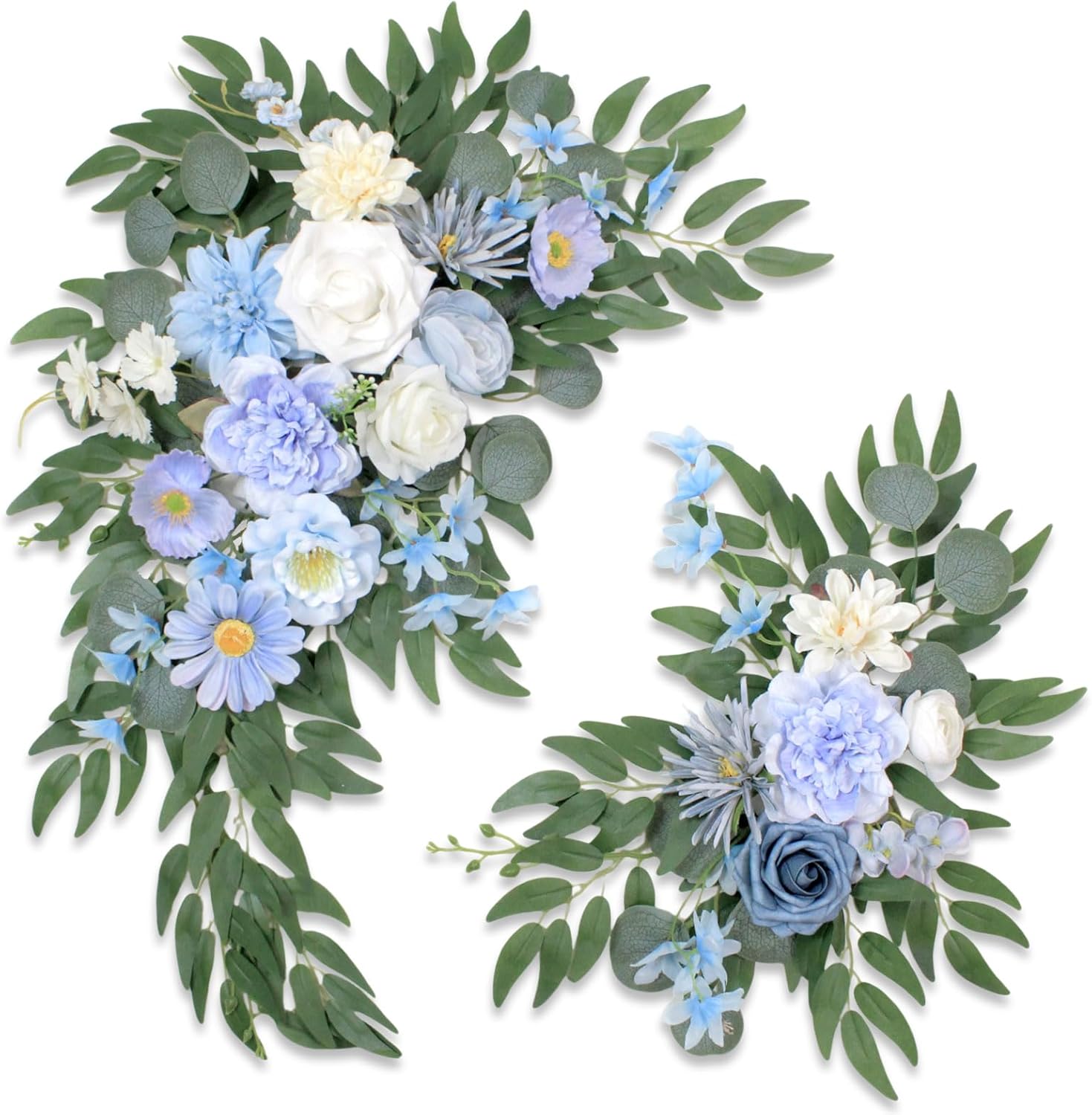 Pack of 2 Wedding Arch Decorations with Beautiful Floral Swag