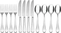 Oneida Icarus 12 Piece Everyday Flatware Set - Durable Mirror Finish