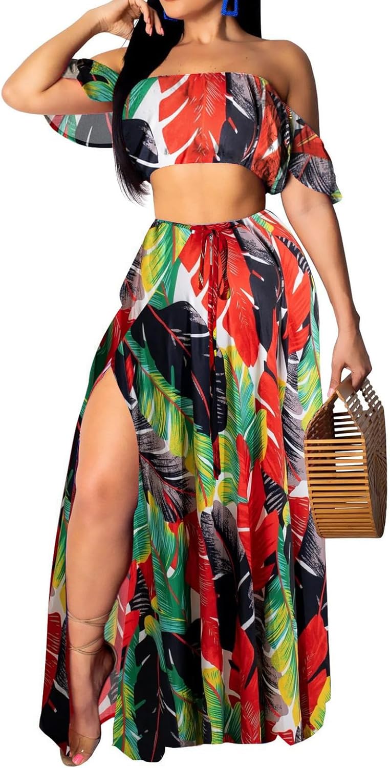 Elegant Two Piece Sets for Women Vacation Beach Swimwear