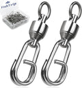 Ball Bearing Swivel with Oval Split Rings - Smooth Anti-Twist Swivels