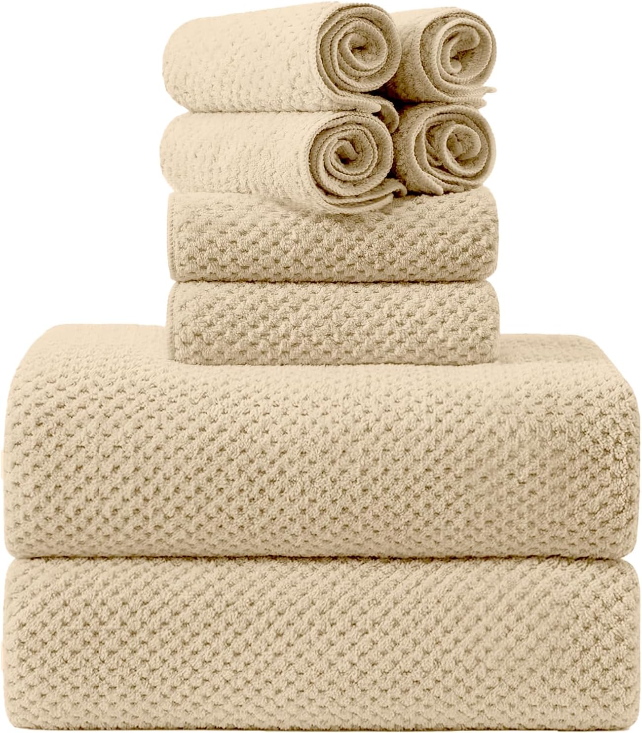 8-Piece Bath Towel Set - Ultra Soft Microfiber Towels for Home