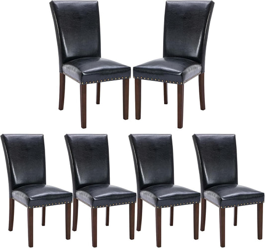 COLAMY Upholstered Parsons Dining Chairs Set of 6 for Home