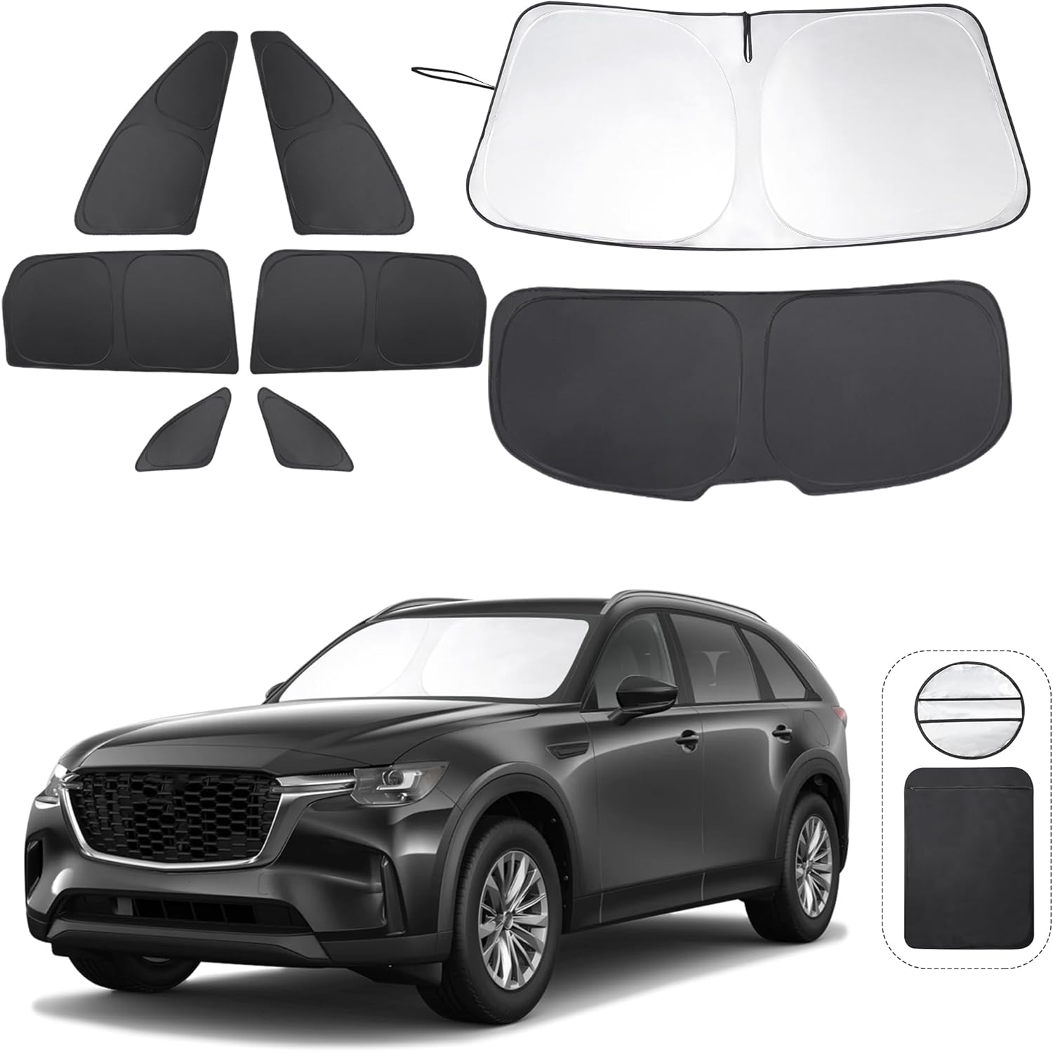 Custom Fit Windshield Sun Shade for 2024 2025 2026 Mazda CX-90
