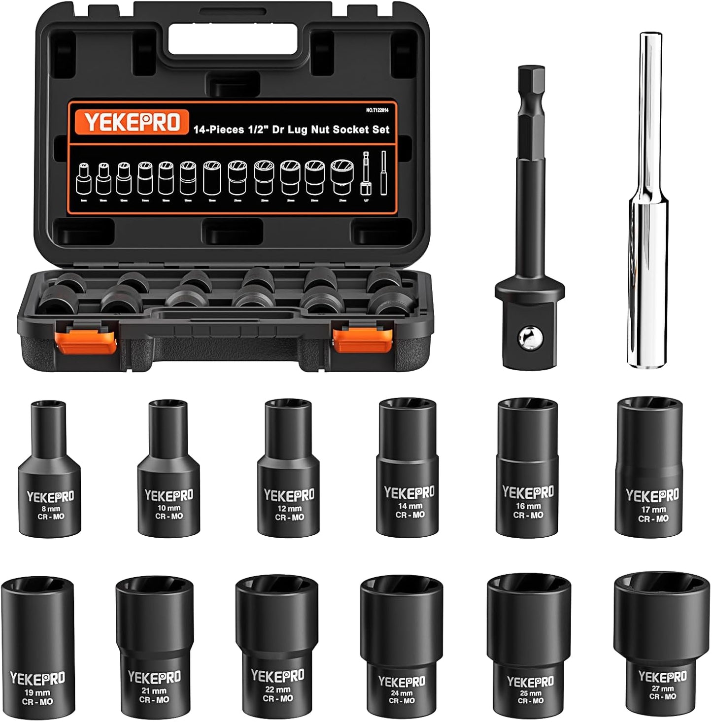 14 Pieces 1/2inch Tap Extractors for Stripped and Damaged Bolts