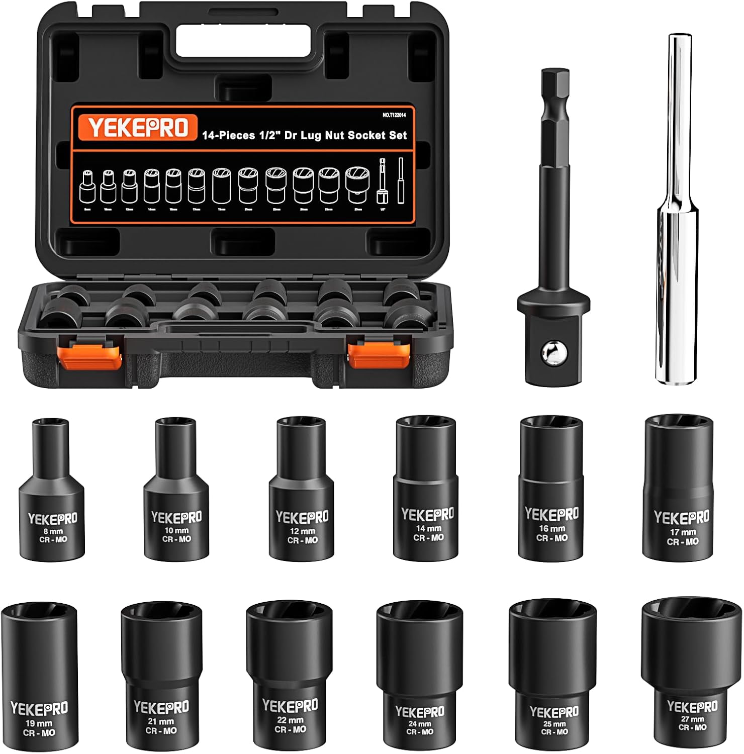 14 Pieces 1/2inch Tap Extractors for Stripped and Damaged Bolts