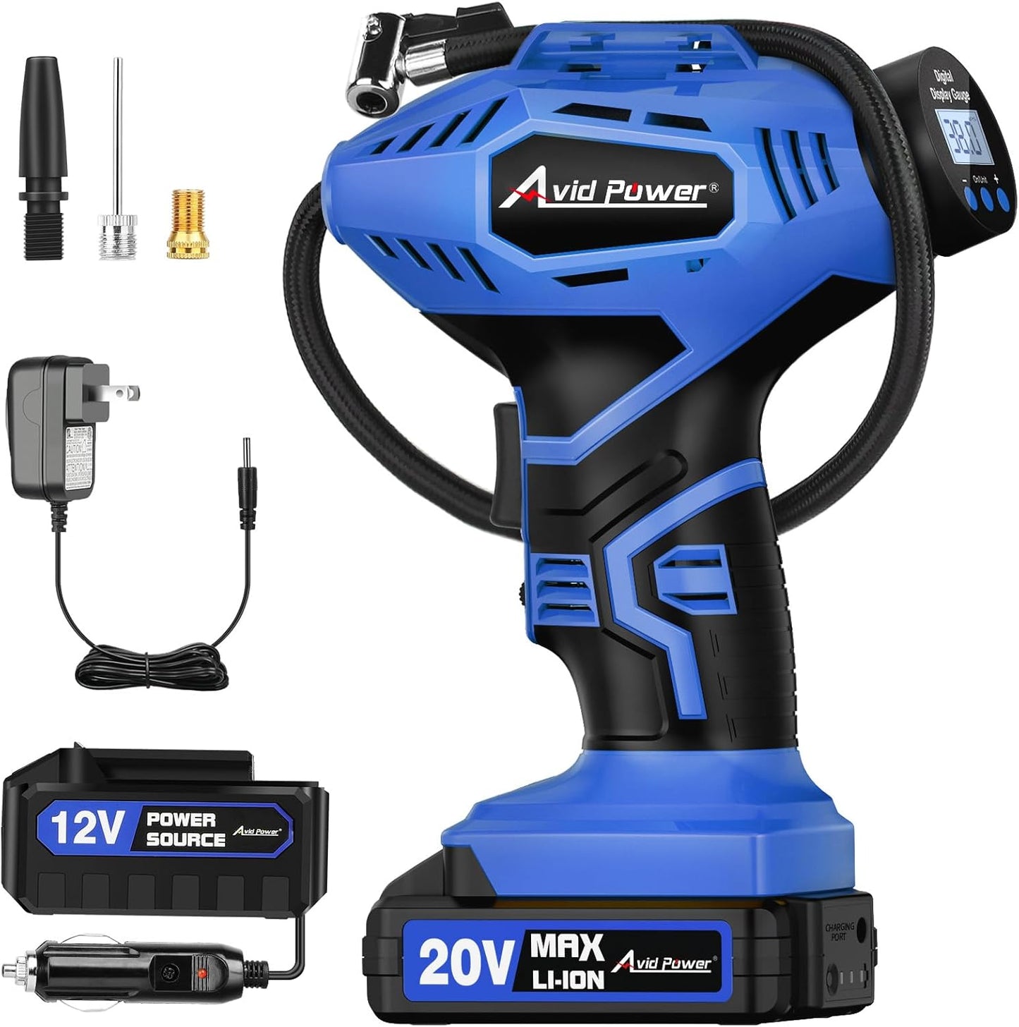 AVID POWER Cordless Tire Inflator for Fast and Easy Inflation