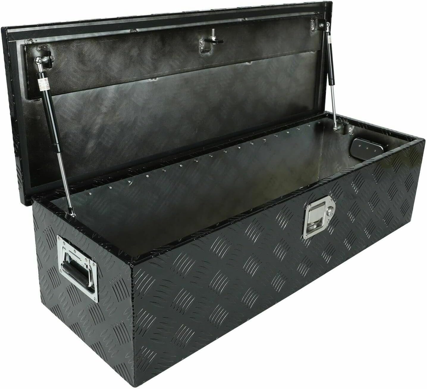 39x13x10 Inch Black Aluminum Pickup Truck Tool Box for Storage