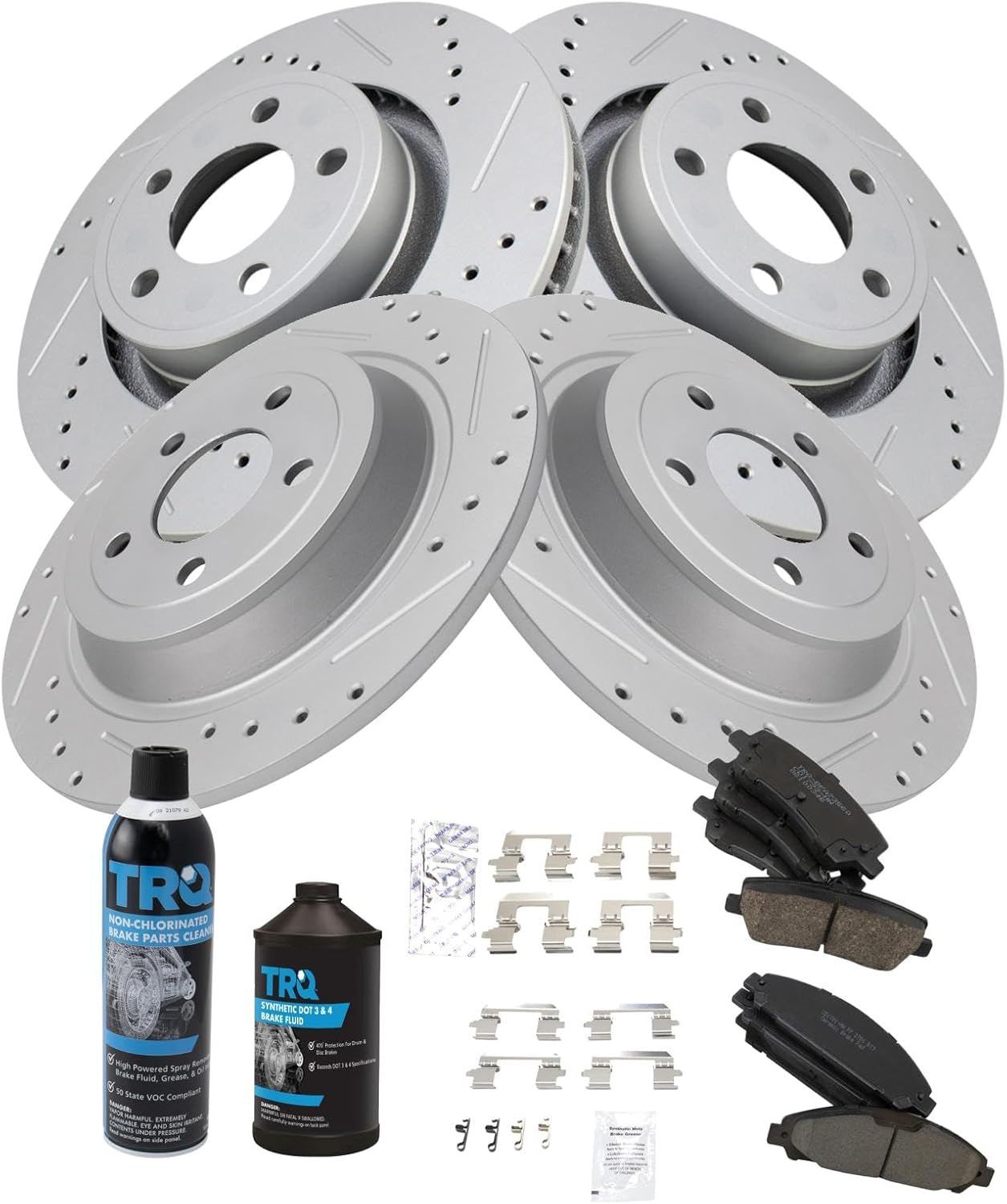 TRQ Performance Brake Pad & Rotor Kit for 2015-2017 Mustang