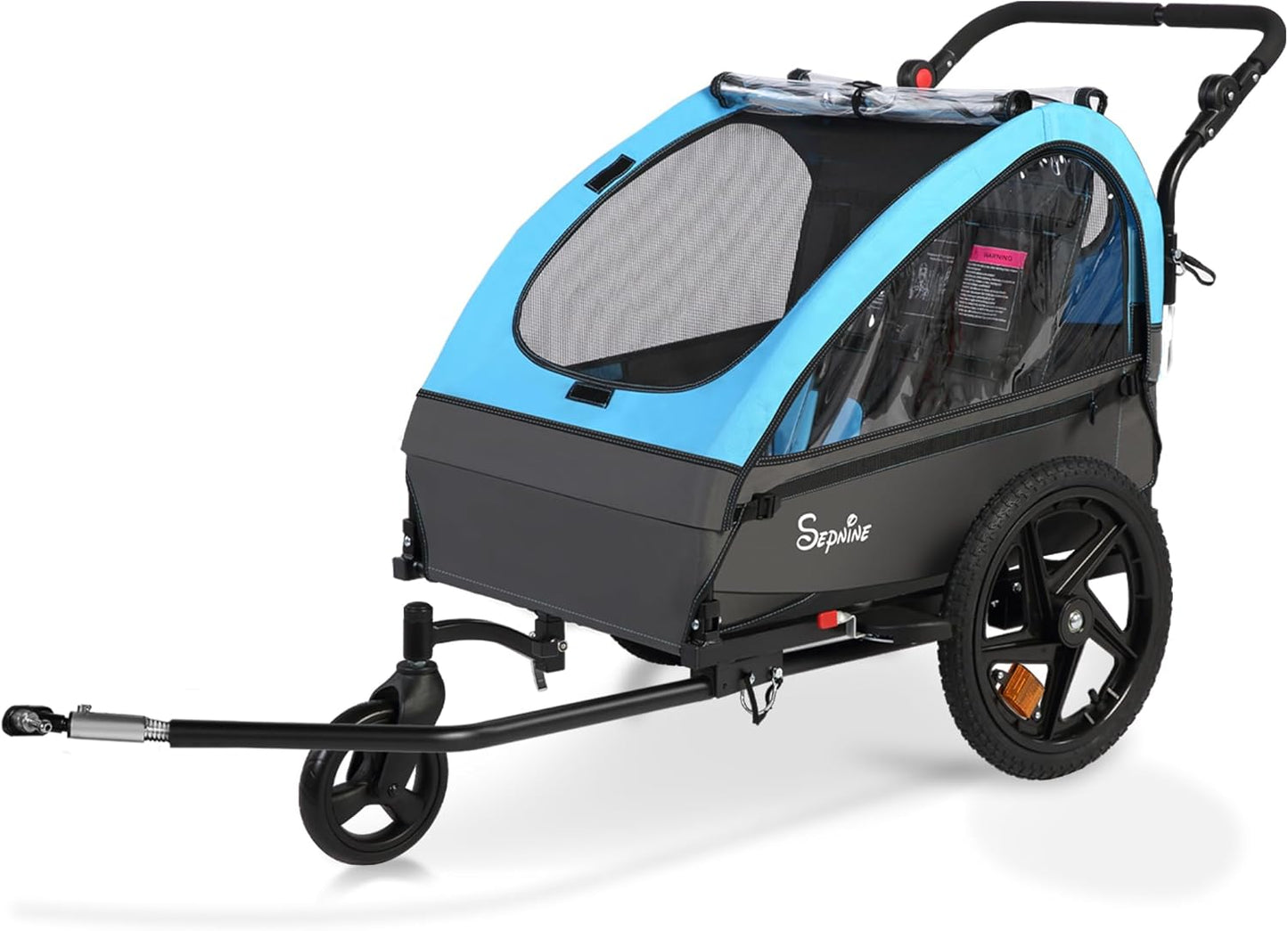 Sepnine Kids Bike Trailer 2 in 1 Canopy Carrier for Fun Adventures