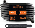 Split Wire Loom 3/4ft x 100 ft Convoluted Tubing - Protective Cable