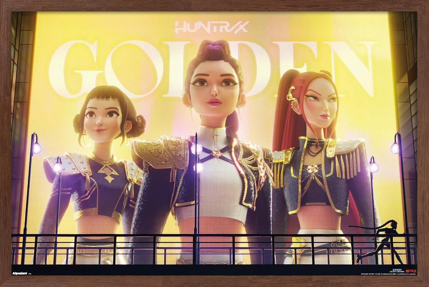 Netflix KPop Demon Hunters 2025 Huntrix Golden Wall Poster